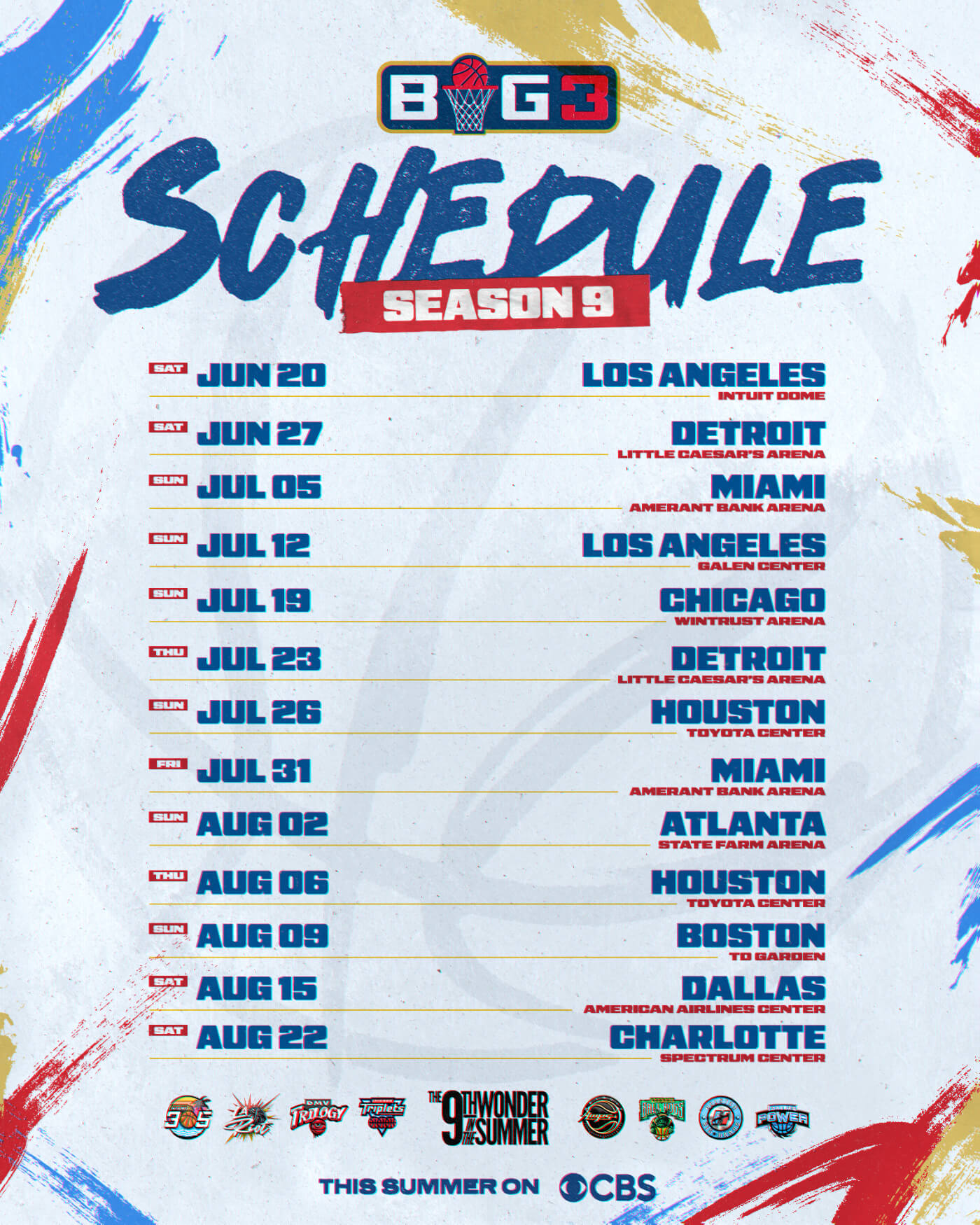 BIG3 2026 Schedule