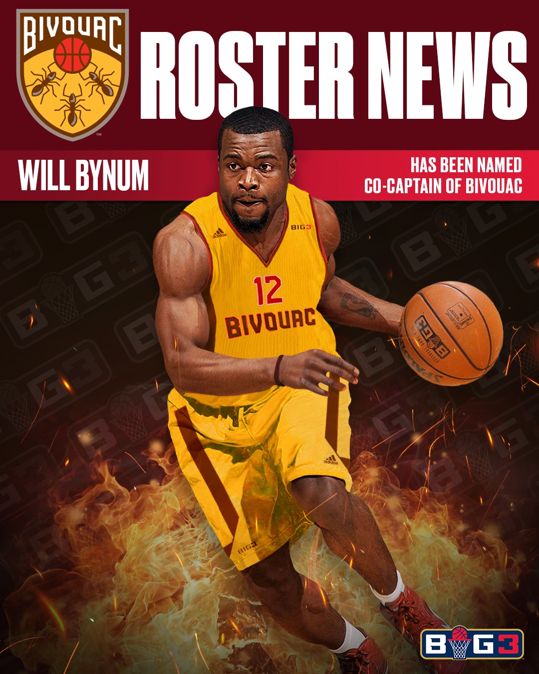 Will Bynum Named CoCaptain of Bivouac BIG3