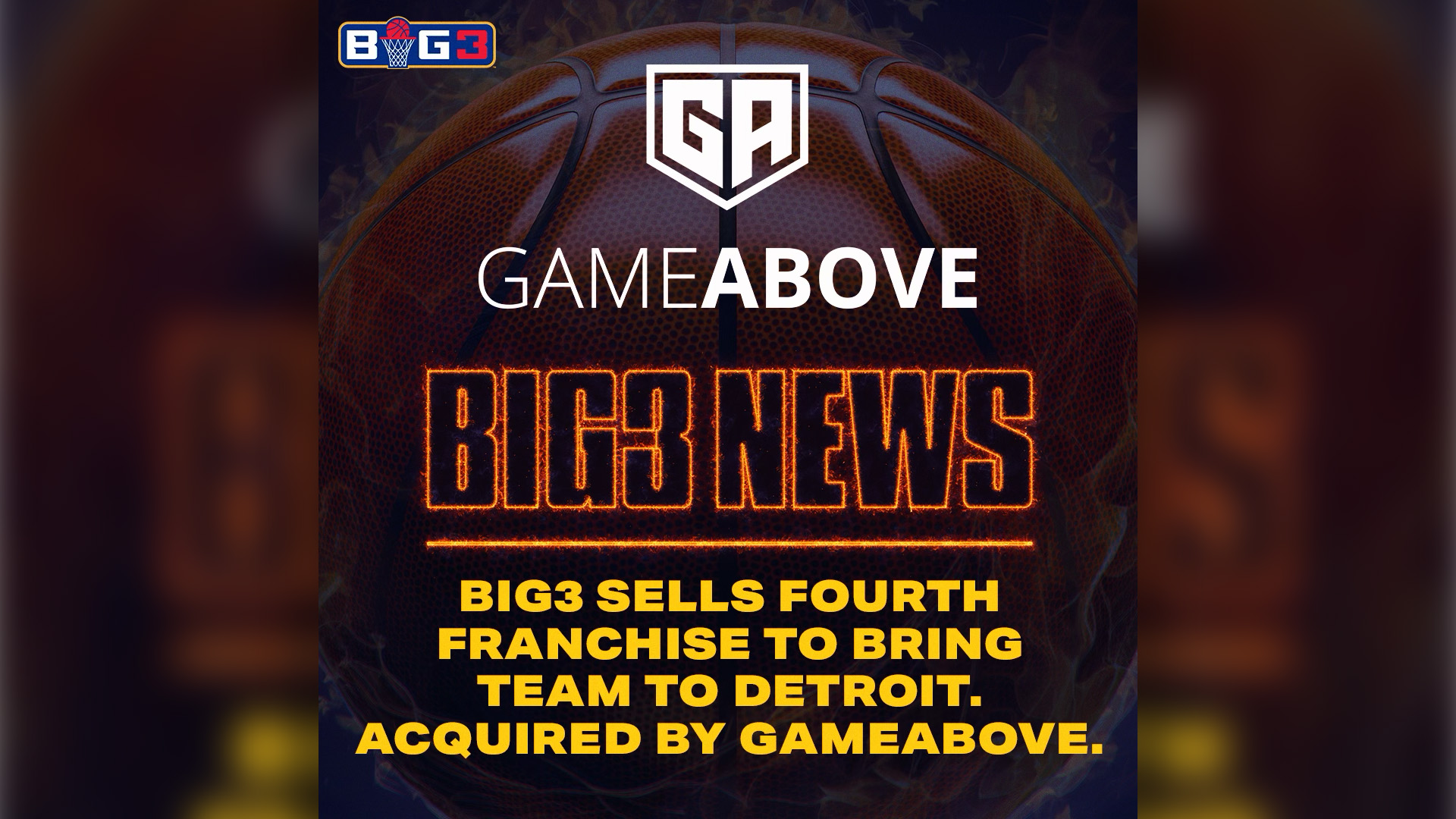 GameAbove Sports Acquires Fourth Founding BIG3 Expansion Team BIG3